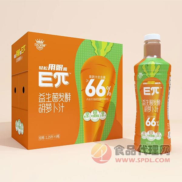 百亿君团益生菌发酵胡萝卜汁1.25Lx6瓶