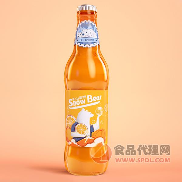 天山雪熊香橙味果汁汽水500ml