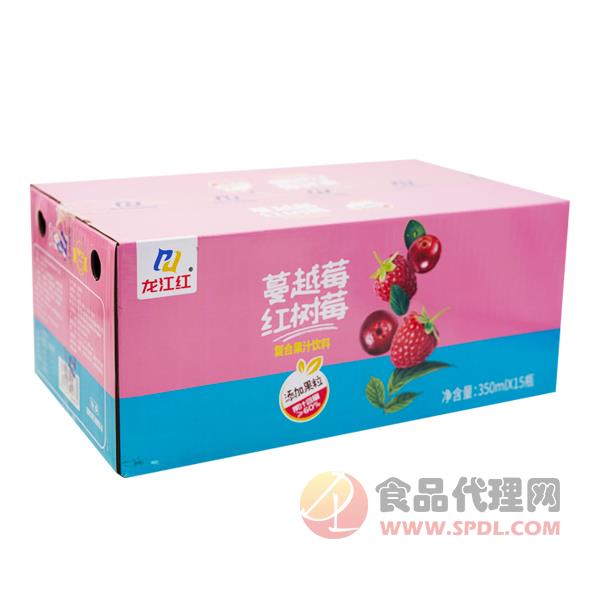 龙江红蔓越莓复合果汁350mlx15瓶