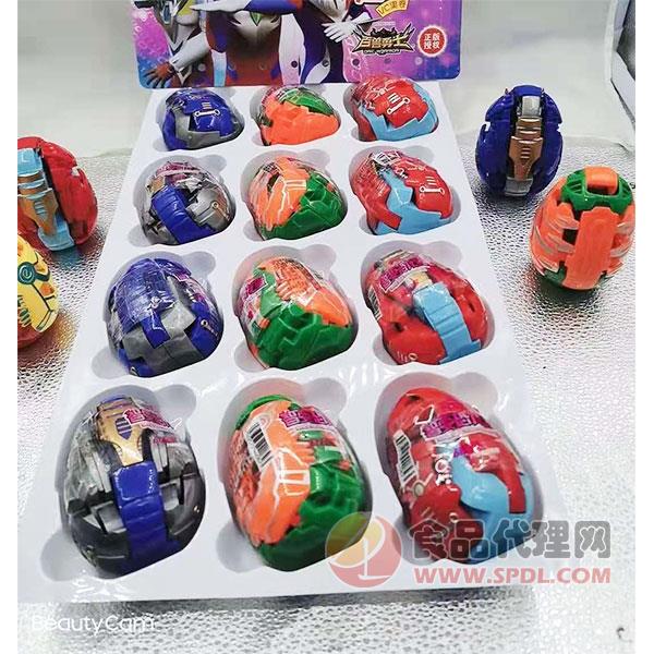 百兽勇士变形蛋糖果玩具盒装
