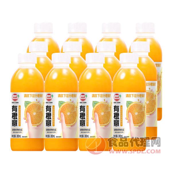 友利友有橙意甜橙味果味饮品360mlx12瓶