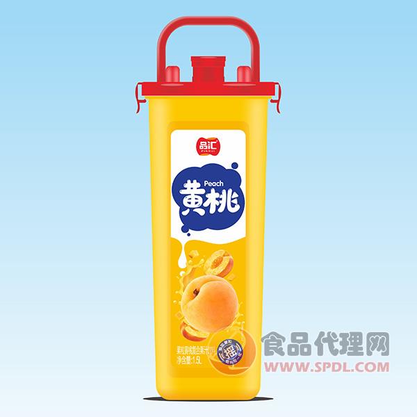 品汇黄桃果粒复合果汁饮料1.5L