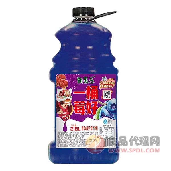 甄果乐蓝莓复合果汁饮料2.5L