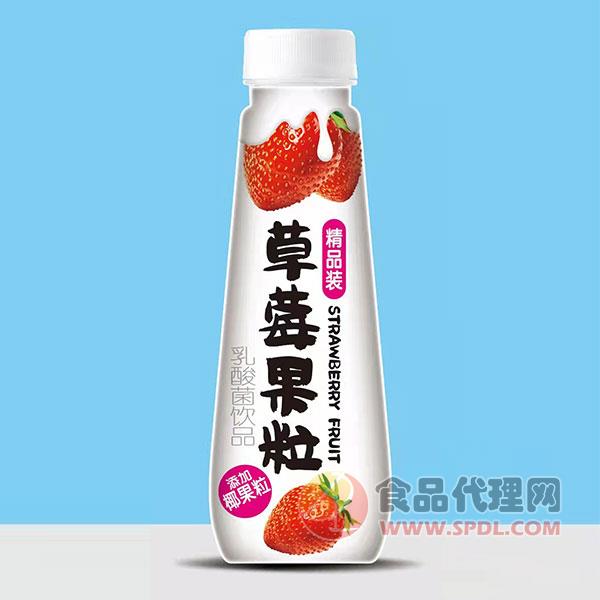 畅元草莓果粒乳酸菌饮品瓶装