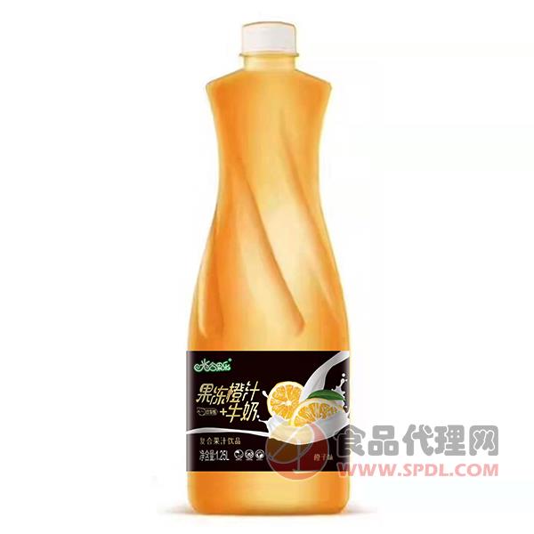 光合果乐橙汁牛奶复合果汁1.25L