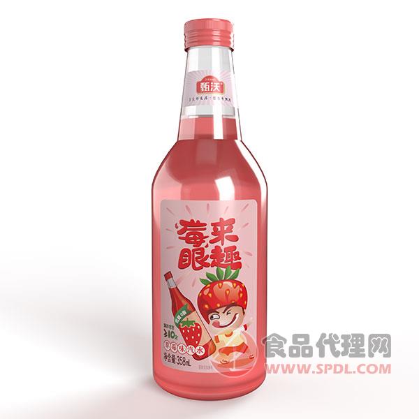 甄沃汽水草莓味358ml