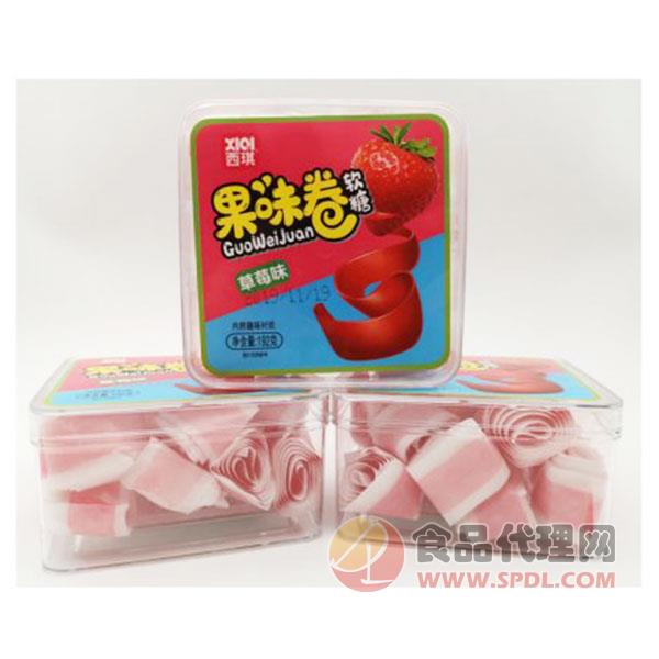 西琪果味卷软糖草莓味192g