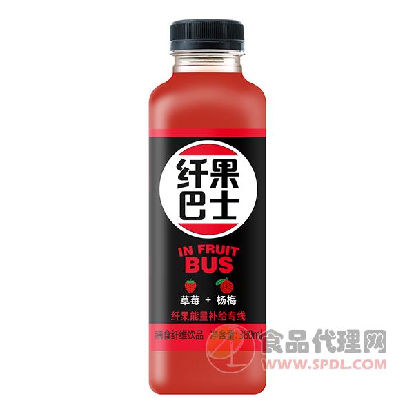 纤果巴士草莓杨梅汁饮料380ml