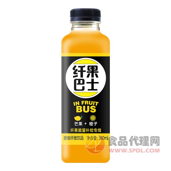 纤果巴士芒果橙子汁饮料380ml