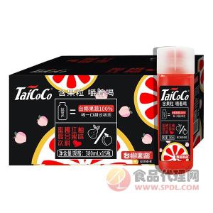 TaiCoCo蜜桃红柚复合果味饮料380mlx15瓶