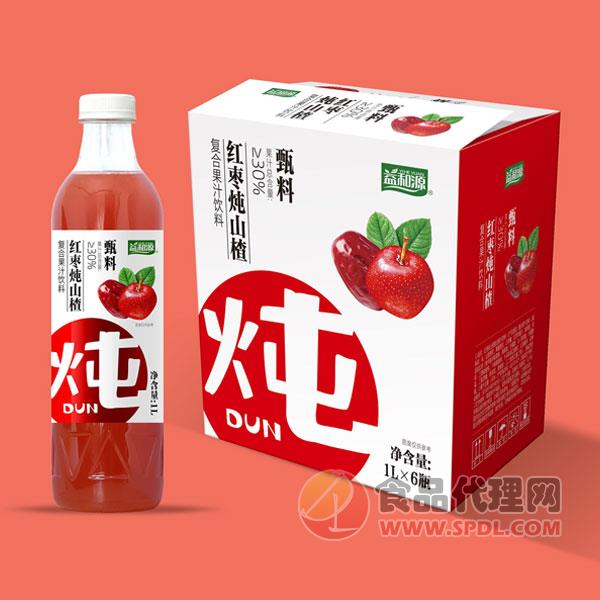 益和源红枣炖山楂1Lx6瓶