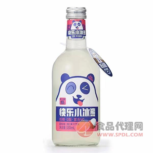 快樂小冰熊維C果汁汽水荔枝味330ml