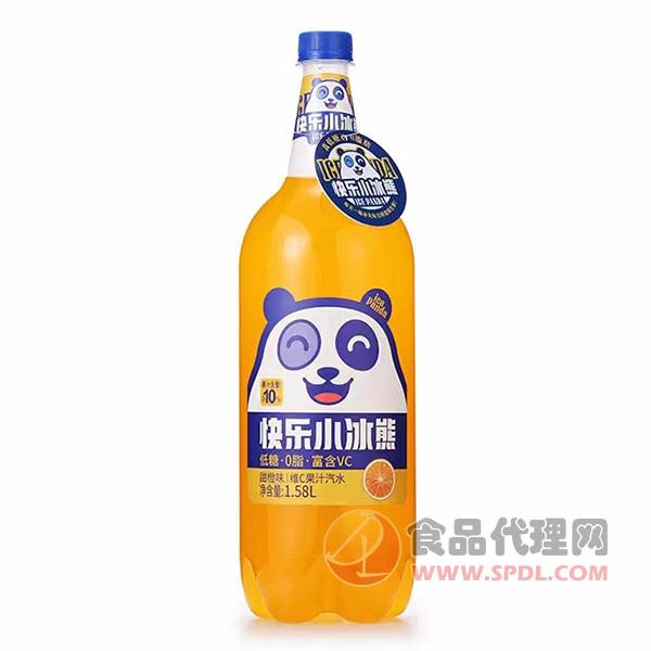 快樂小冰熊維C果汁汽水甜橙味1.58L