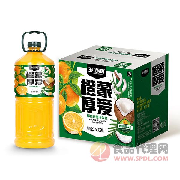 玉川果园椰肉柳橙汁饮料2.5Lx6瓶