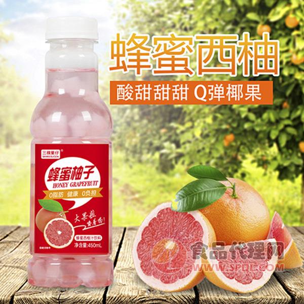 三稞菓仔蜂蜜柚子果粒果汁饮料450ml