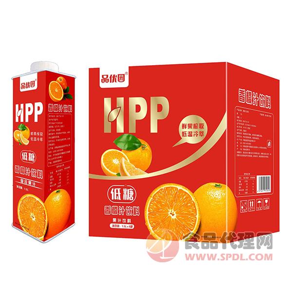 品优园香橙汁饮料1.5Lx6盒