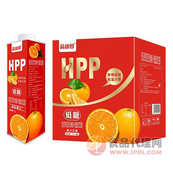 品优园香橙汁饮料1Lx6盒