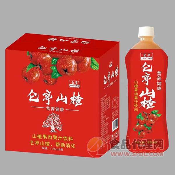 仑亭山楂果肉果汁饮料1.25Lx6瓶