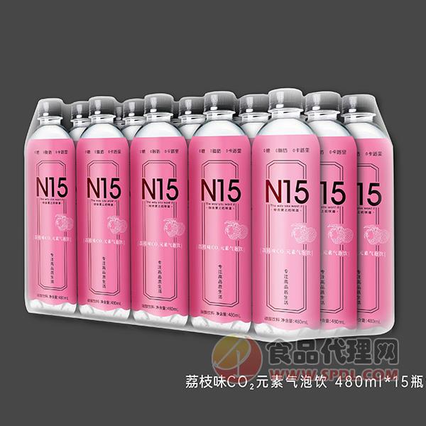 N15元素气泡饮荔枝味480mlx15瓶