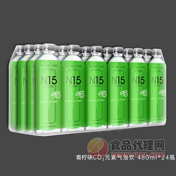 N15元素气泡饮青柠味480mlx24瓶