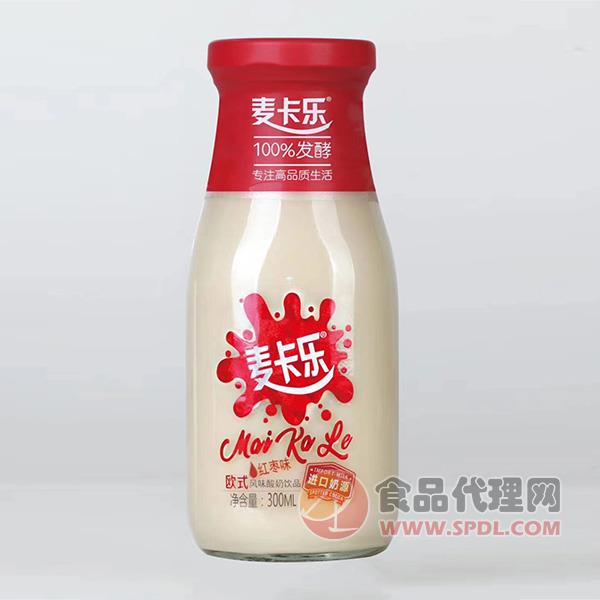 麦卡乐欧式酸奶饮品红枣味300ml