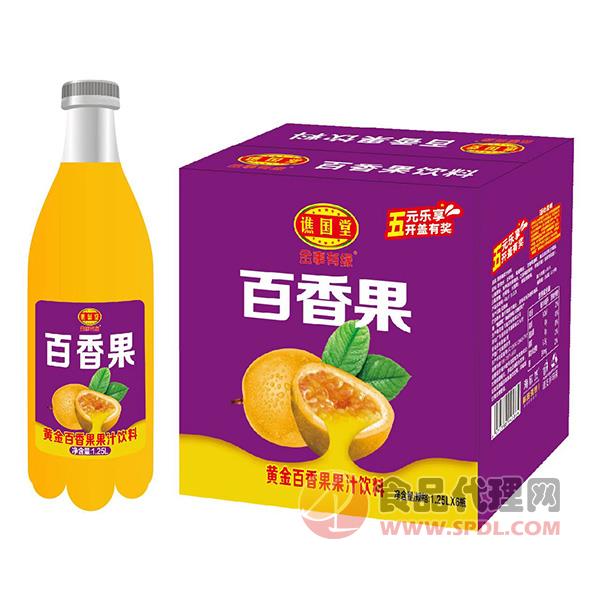 谯国堂百香果汁饮料1.25Lx6瓶