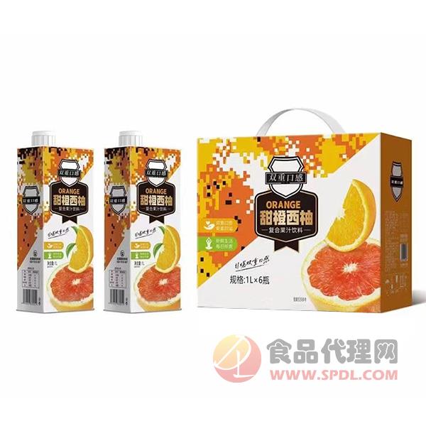 甜橙西柚复合果汁1Lx6瓶