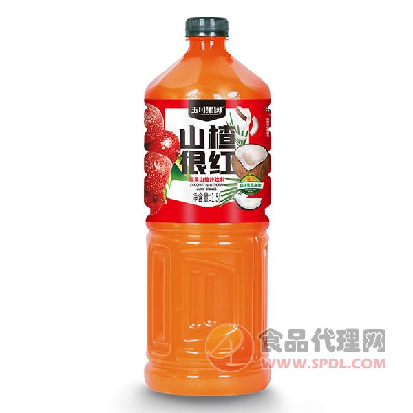 玉川果园椰果山楂汁1.5L