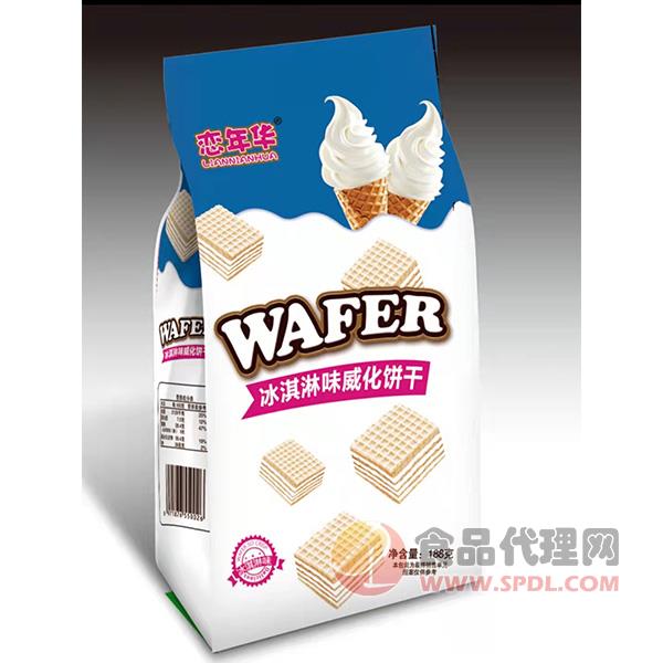 恋年华冰淇淋味威化饼干188g