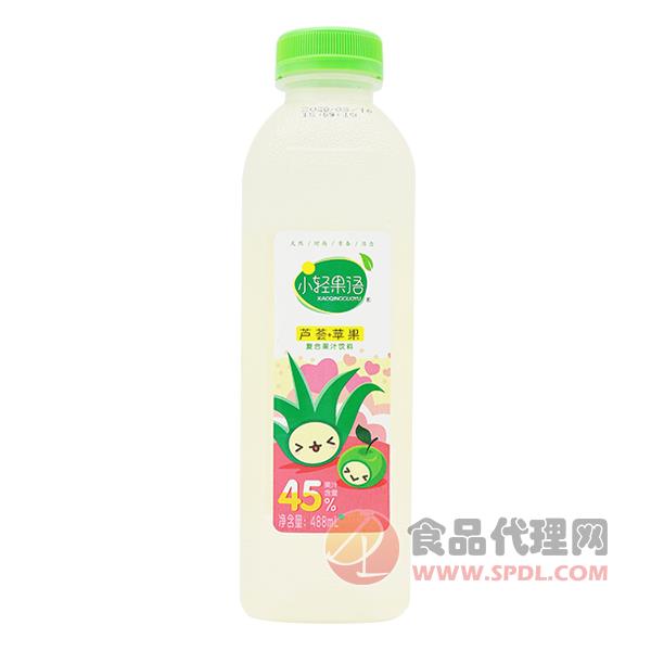 小轻果语芦荟苹果复合果汁饮料488ml