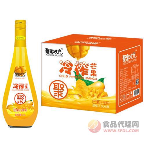 聚果时光冷榨芒果汁饮料1.5Lx6瓶