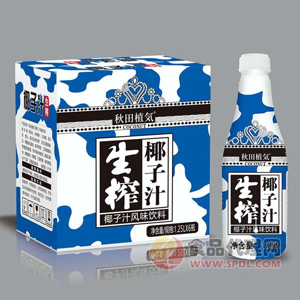 秋田植气生榨椰子汁1.25Lx6瓶