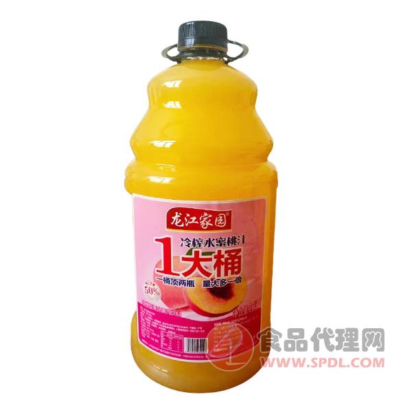 龙江家园冷榨水蜜桃汁1.5L