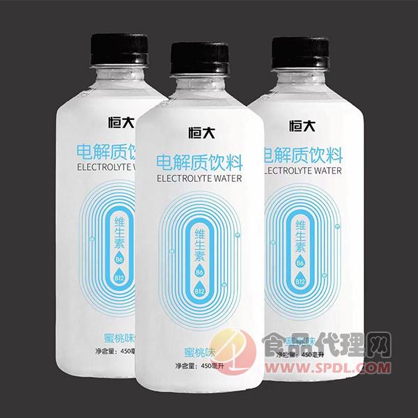 恒大电解质饮料蜜桃味450ml