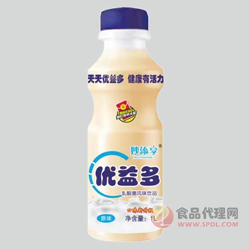 妙添享优益多乳酸菌饮品原味1L