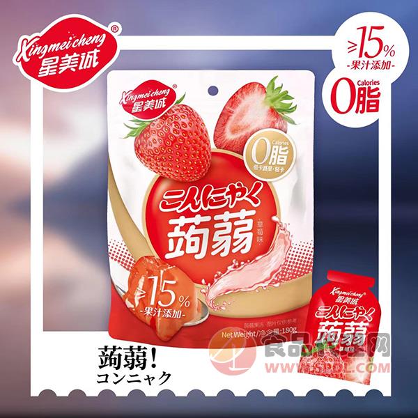 星美诚蒟蒻果冻草莓味180g