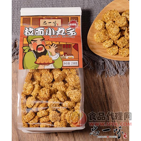 忠一味拉面小丸子牛肉味238g