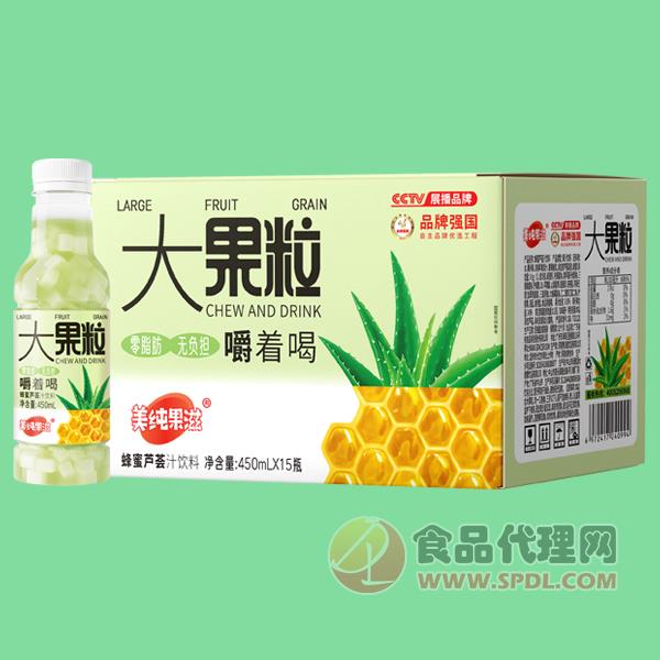 美純果滋大果粒蜂蜜蘆薈汁飲料標(biāo)箱