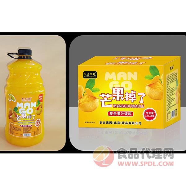 民生阳光芒果汁饮料2.5Lx6瓶