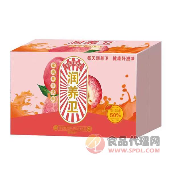 润养卫蜜桃果汁饮料350mlx15瓶