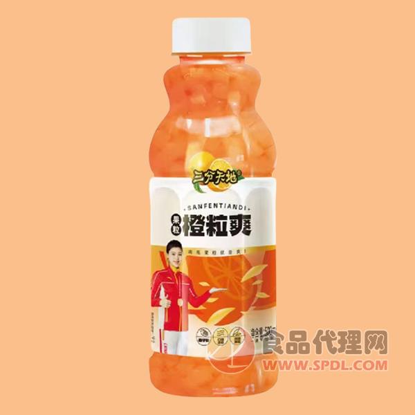 三分天地橙粒爽果粒果汁饮料500ml