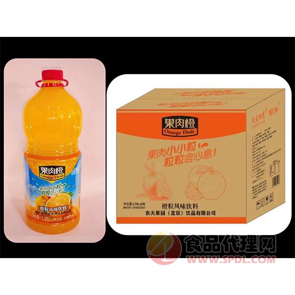 民生阳光果肉橙汁饮料2.5Lx6瓶