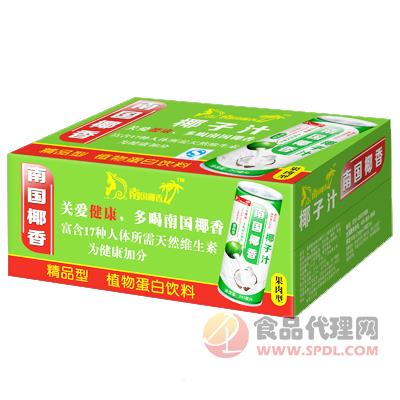 南国椰香绿版椰子汁245mLx24罐