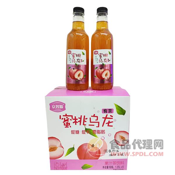 京智源蜜桃乌龙果汁茶1.25Lx6瓶