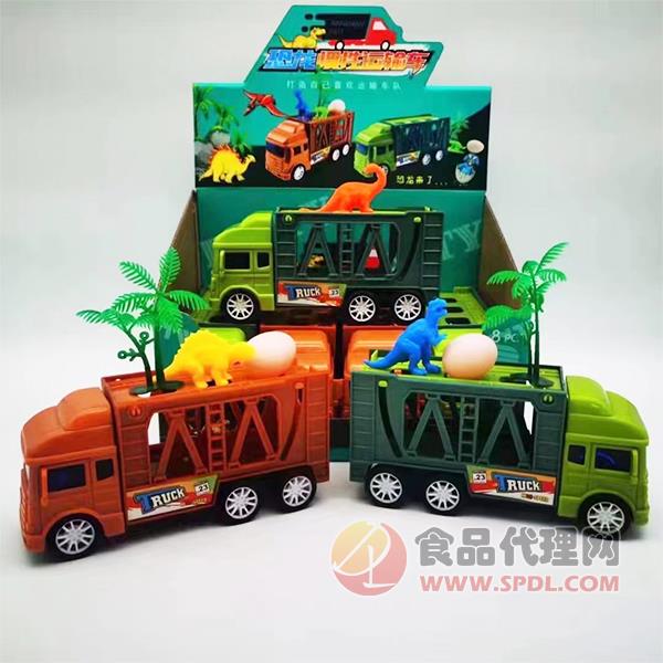 糖妙趣恐龙运输车糖果玩具盒装