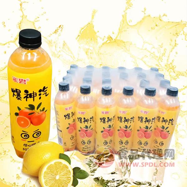 蜜碧爆神汽橙味汽水500mlx24瓶