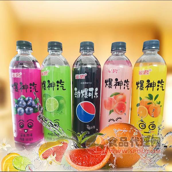 蜜碧爆神汽汽水500ml