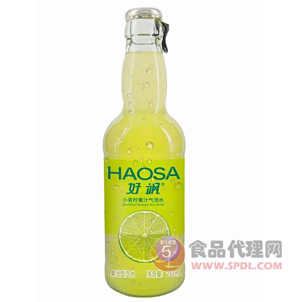 好飒小青柠果汁气泡水251ml