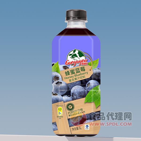 果遇优蜂蜜蓝莓果汁1L