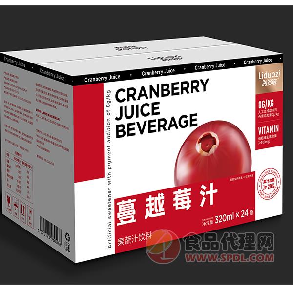 利多滋蔓越莓汁320mlX24瓶